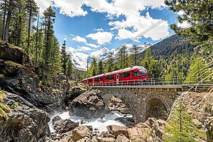 Swiss Alps Bernina Red Train and St.Moritz Tour from Milan - Photo 1 of 22