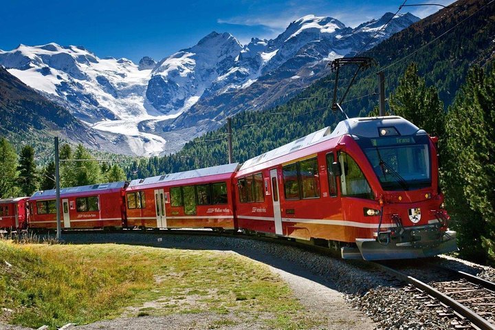 Swiss Alps Bernina Red Train and St.Moritz Tour from Milan - Photo 1 of 21
