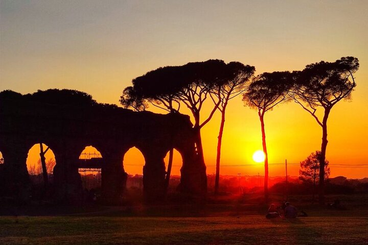 The aqueducts at sunset are an extraordinary and unique sight