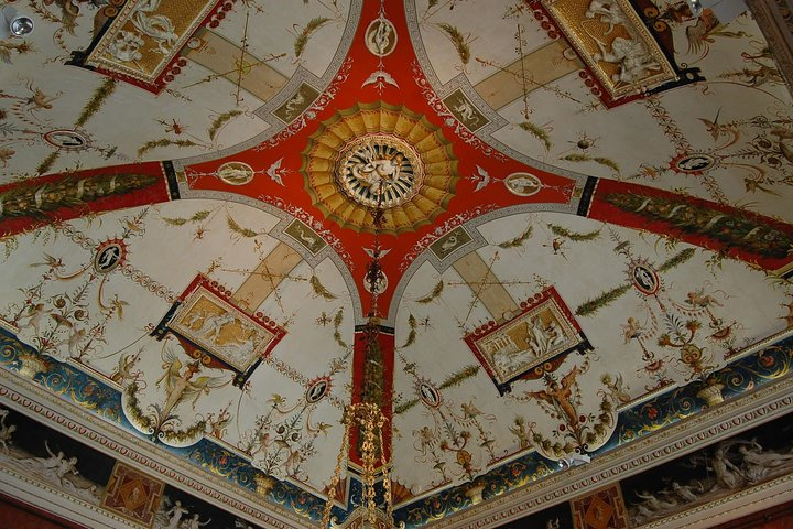 A beautiful ceiling in Villa Carlotta made by Lodovico Pogliaghi