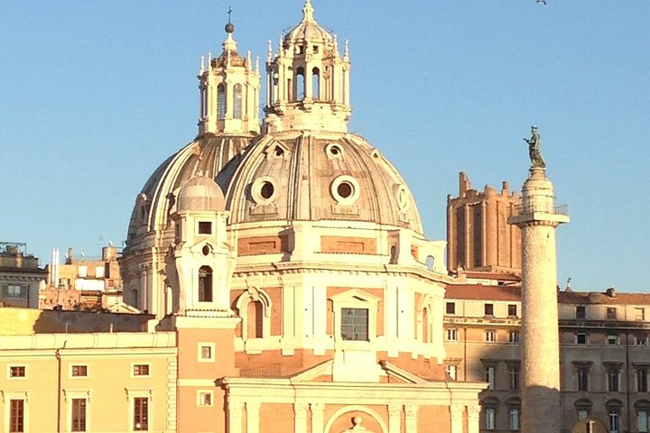 View of Piazza Venezia, Chiesa di Santa Maria di Loreto and Colonna Traiana