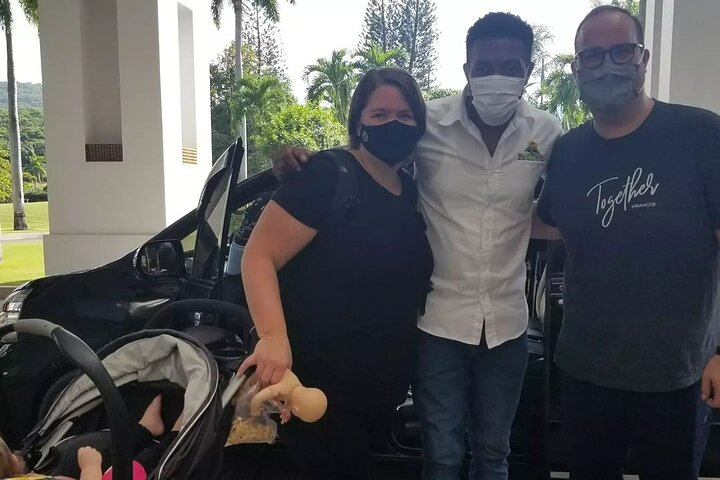 Dropping off this lovely family to their Hotel.