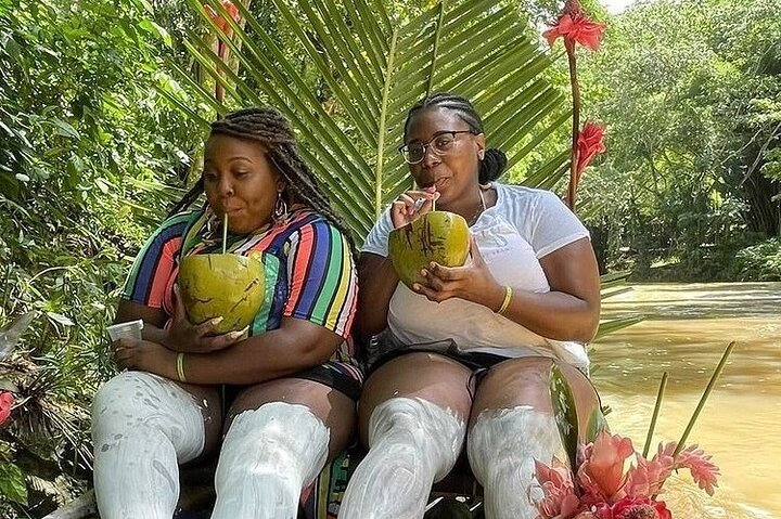 Sipping ice cold jellies while getting limestone scrub