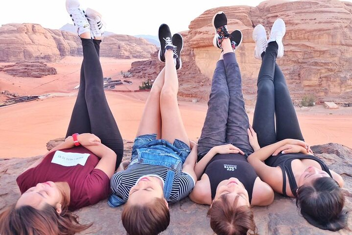 Having fun at Wadi Rum