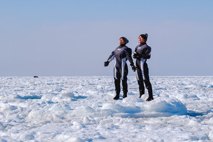 Experience the wonder of walking on drift ice surrounded by stunning panoramic views. Engage with extraordinary wildlife while exploring the unique icy landscape of Hokkaido's winter wonderland.