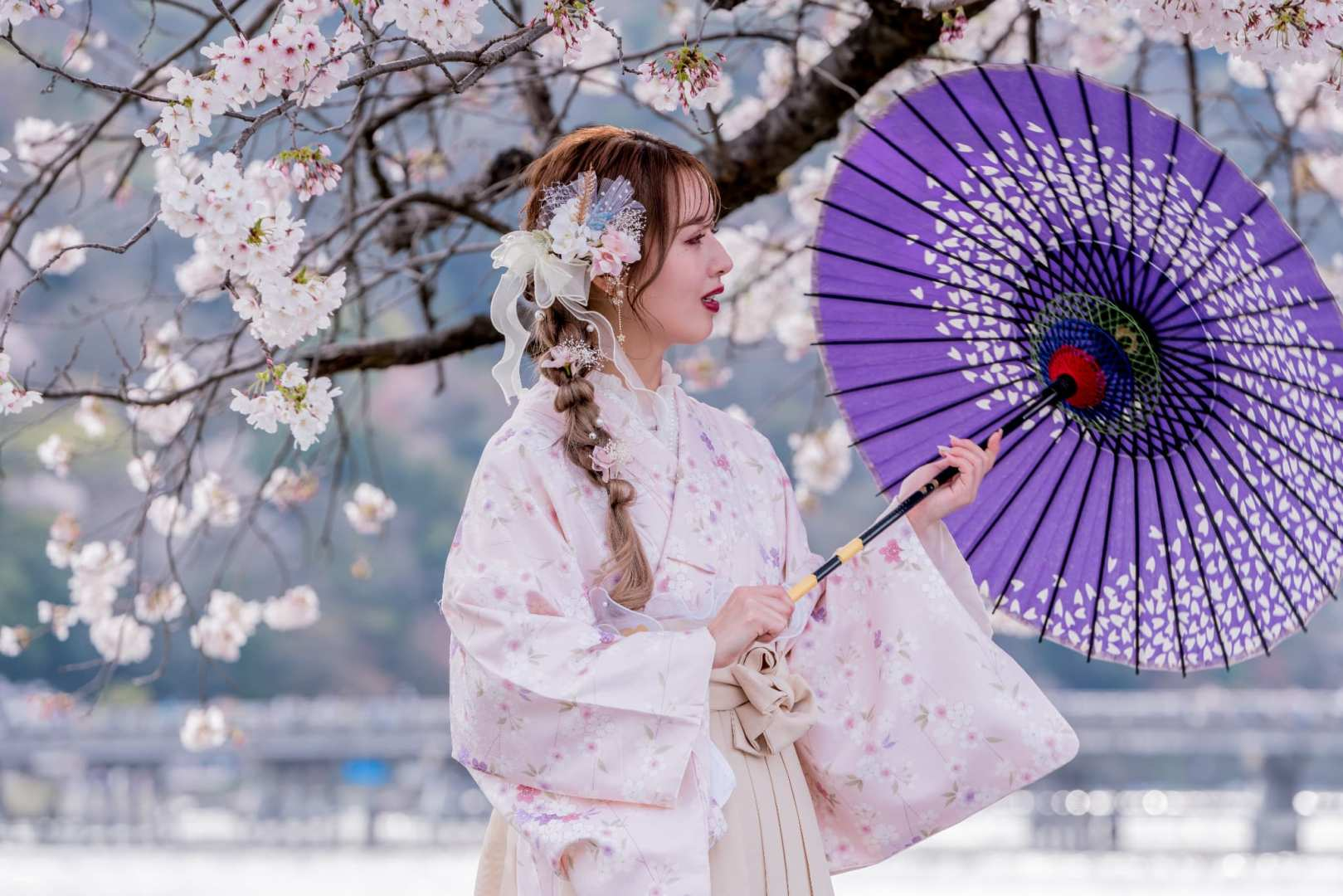 Arashiyama, Kyoto, Japan | Kimono Rental Experience, Photo Shoot, and Makeup [Aiwafuku Arashiyama Togetsukyo Branch] | English and Chinese Available | Kyoto Kimono Rental Aiwafuku - Photo 1 of 10