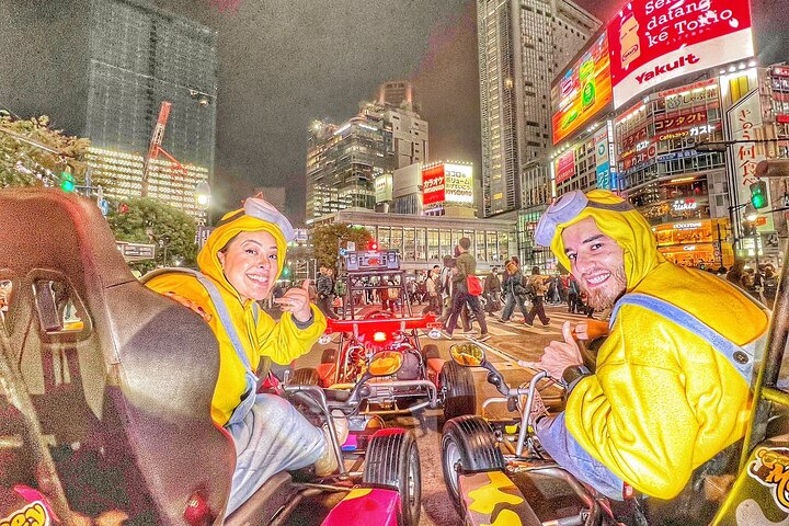 Zip through the bustling streets of Tokyo taking in iconic sights like Shibuya Crossing and Harajuku. Capture unforgettable moments in costume with friends while exploring the city's unique culture.