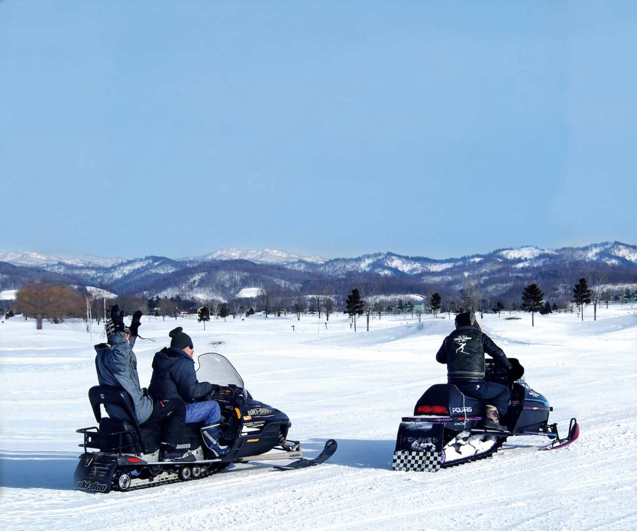 Experience the joy of snowmobiling across Hokkaido's pristine landscape embracing exhilarating snow activities at Bibai Snow Land where families create unforgettable winter memories together.