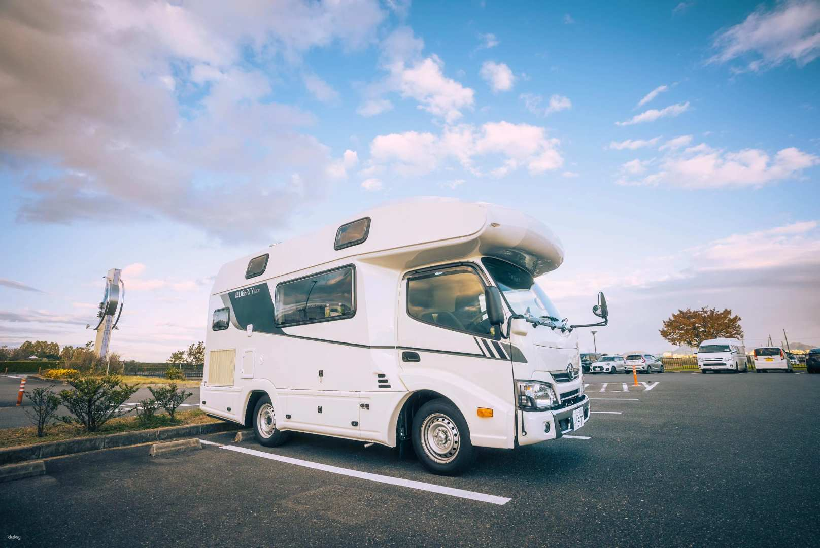 Explore the scenic routes of Osaka in a cozy campervan equipped with modern amenities for a comfortable outdoor stay allowing you to embrace the beauty of nature at your own pace.