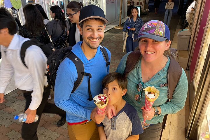 Explore Tokyo's unique districts while sampling delightful Japanese desserts in Harajuku enjoying family moments in bustling streets and creating your own unforgettable adventure.