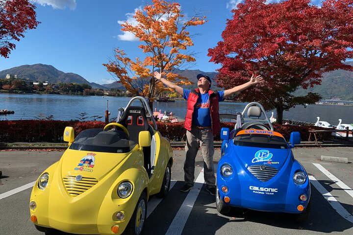 Cute & Fun E-Car tour following guide around Lake Kawaguchiko  - Photo 1 of 25