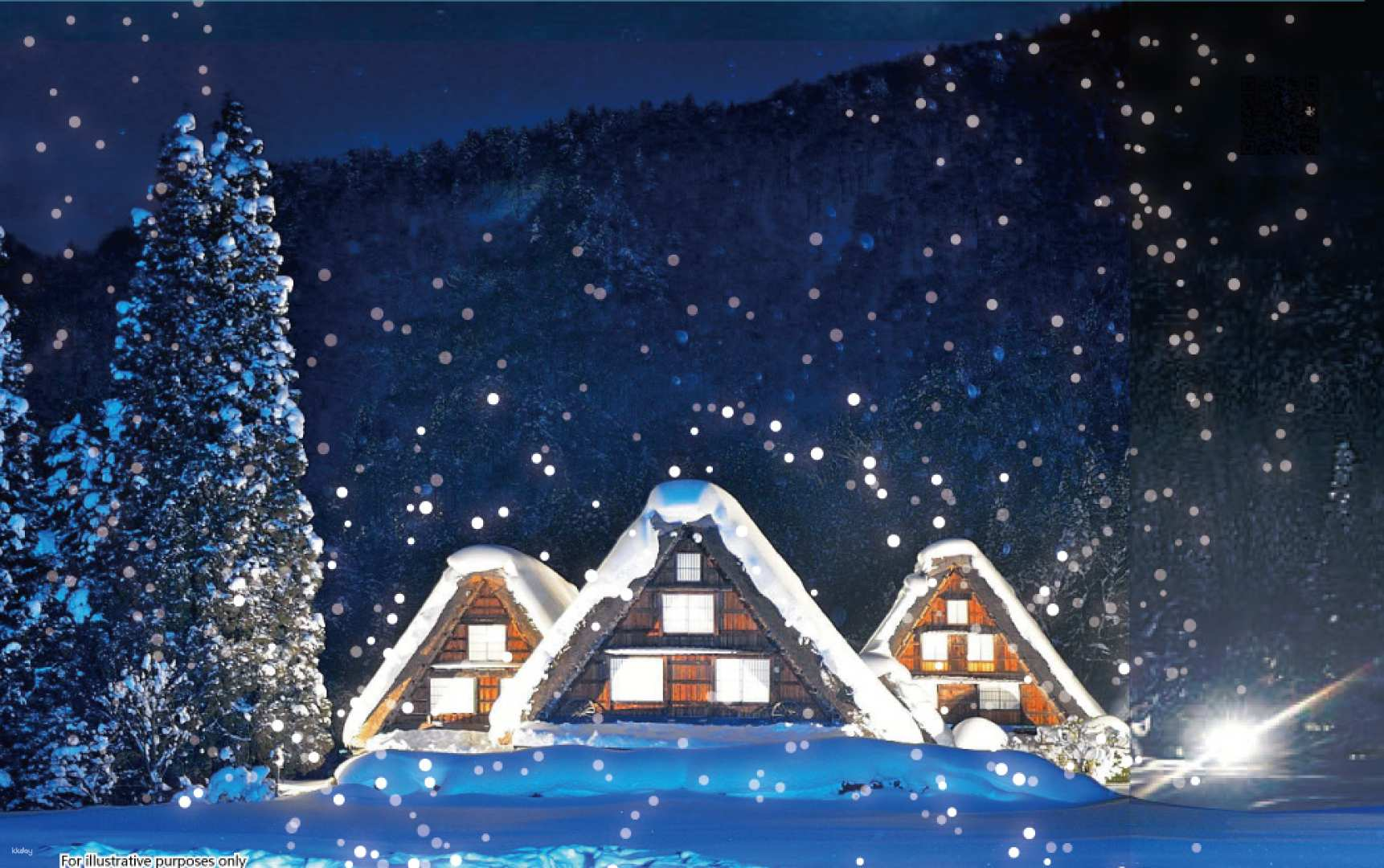 [Departing from Nagoya] Day Trip Bus Tour "Shirakawa-go Light-up 2026" with Dinner of your choice [Meeting at 10:10] - Photo 1 of 5