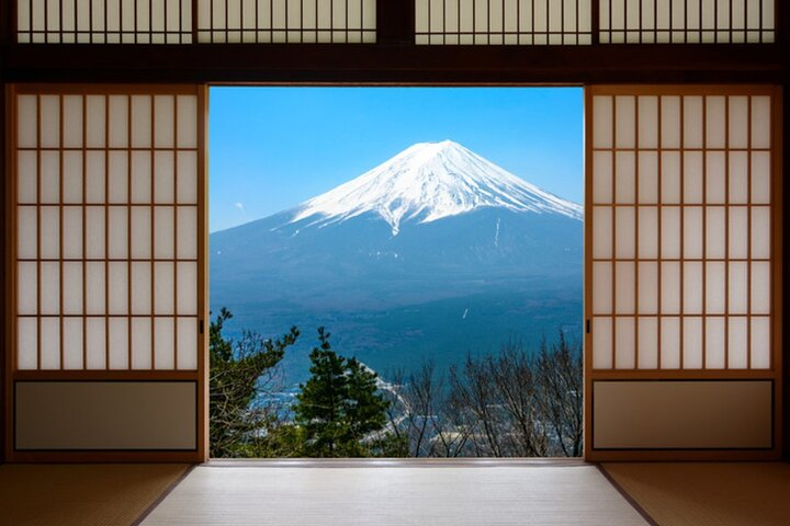 Mount Fuji stands majestically in view inviting travelers to discover its serene beauty and rich culture during a personalized exploration in a luxurious private setting.