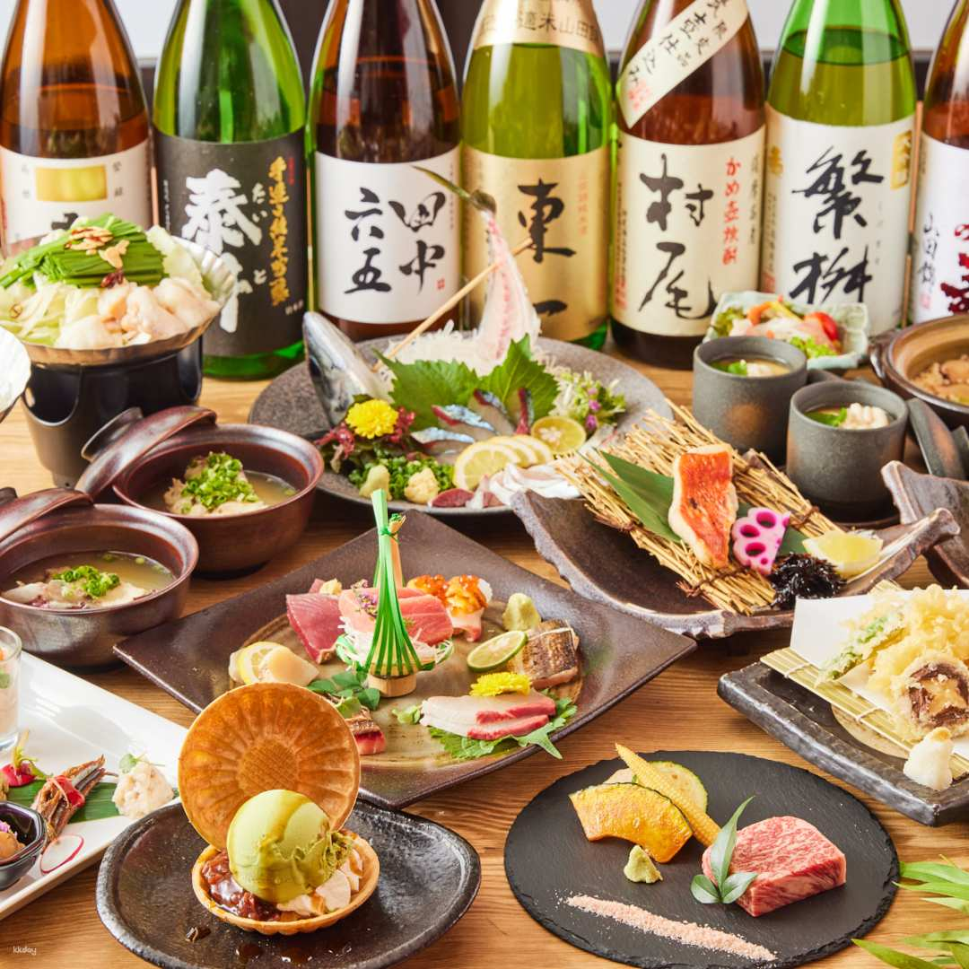 Dive into a culinary adventure with fresh seafood and local delicacies at Hakata Seafood Watatsumi where each dish tells a story of Japan's rich flavors and traditions.