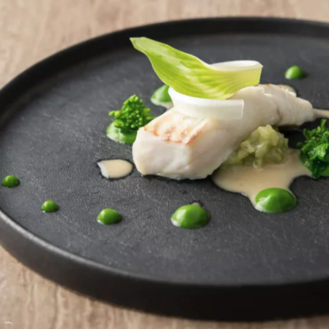 Experience the exquisite blend of French and Japanese culinary art at LIAISON where each dish is a harmonious celebration of flavors showcasing creativity and tradition on your plate.