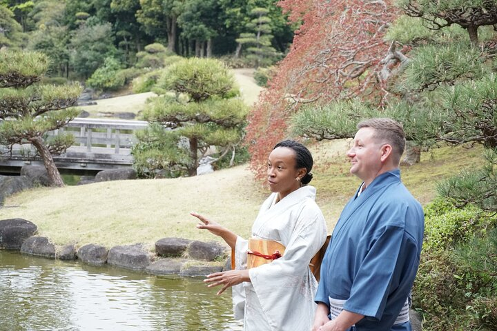 Kimono Dressing & Tea Ceremony Experience at a Beautiful Garden - Photo 1 of 14