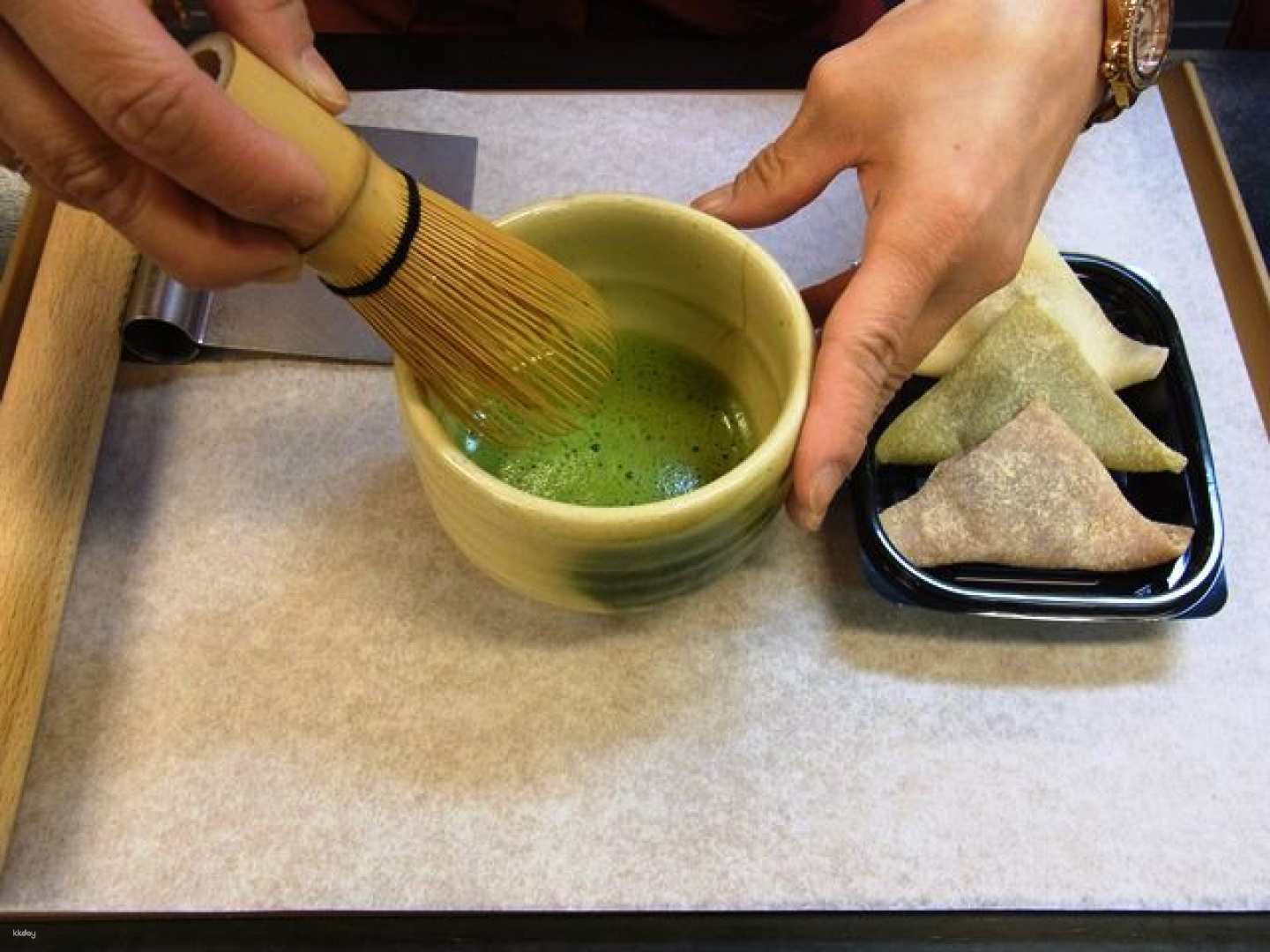 Kyoto - Japanese sweets making | Making fresh Yatsuhashi from scratch and matcha tea (reservations available for 2 people or more!) - Photo 1 of 4