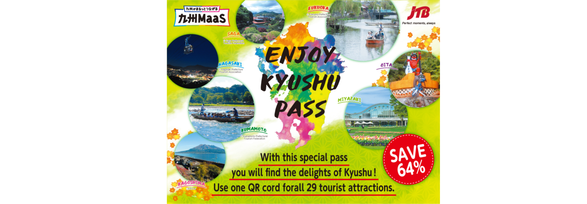 Unlock the wonders of Kyushu with the Enjoy Kyushu Pass granting access to 29 attractions across breathtaking landscapes historic sites and rich cultural experiences in all seven prefectures.