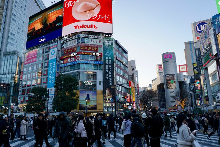 Experience the blend of tradition and modern life as you navigate bustling streets savor delicious Japanese cuisine and capture unforgettable moments at iconic Shibuya Crossing and Hachiko statue.