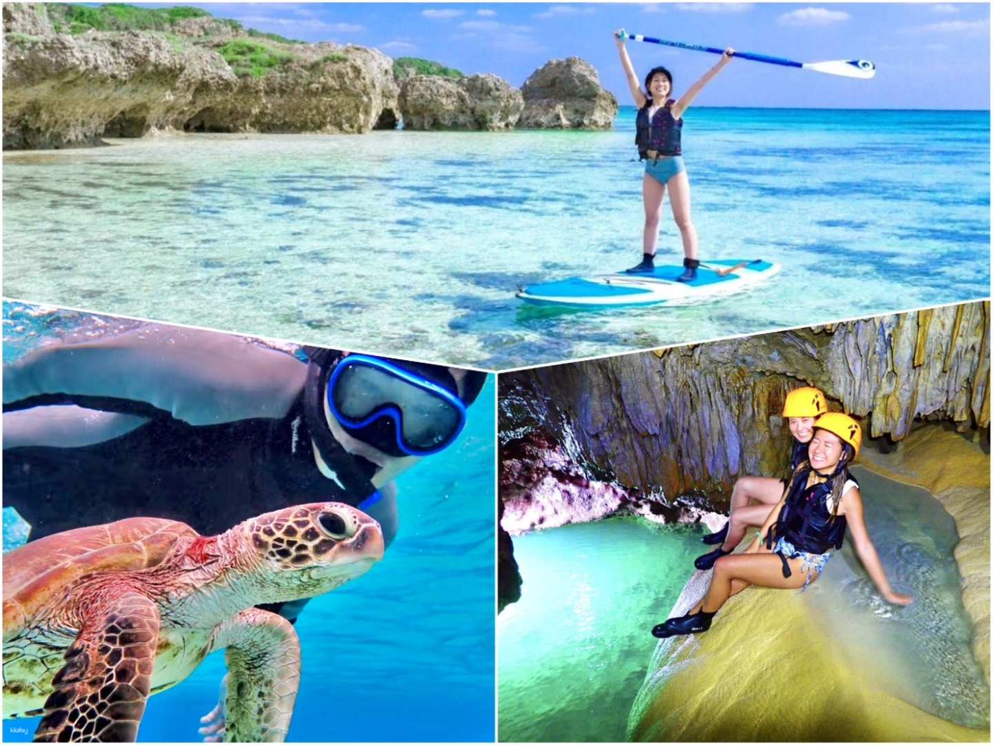 The most popular! SUP experience + snorkeling + caving (cave exploration) & canoe experience reservation Free photo data (Okinawa Miyakojima) - Photo 1 of 8