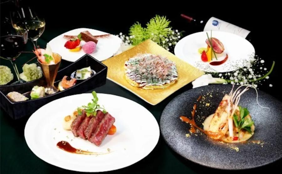Savor the art of Teppan Yaki at President Chibo where expertly grilled dishes come alive against an elegant backdrop offering a truly immersive culinary experience in Osaka.