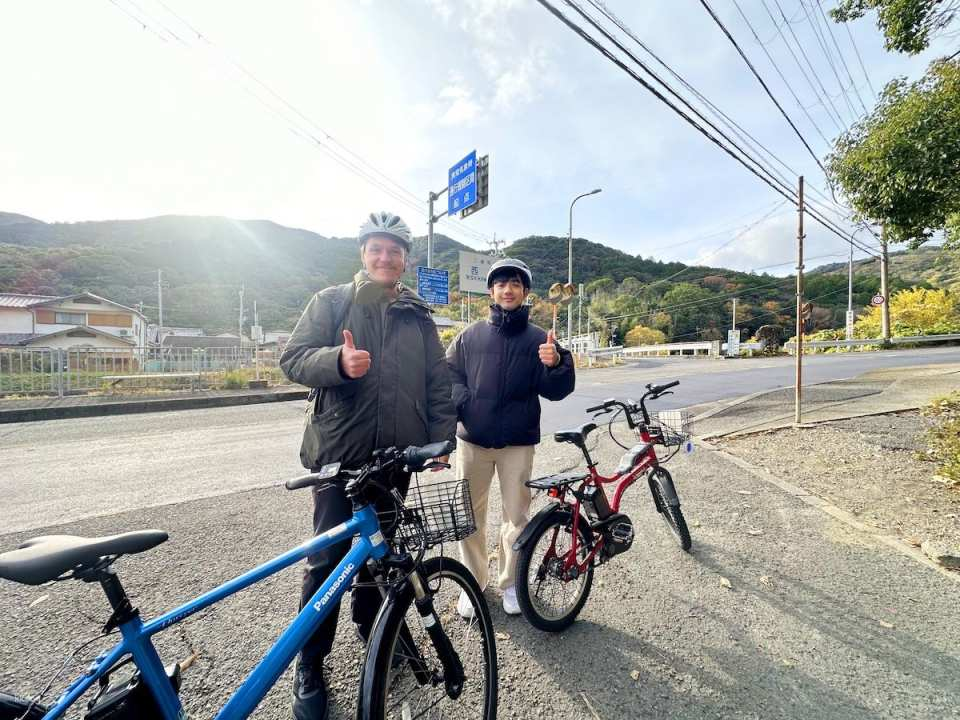 Osaka Half-Day Bike Tour | Ocean and Mountain Views, Temple Visits, and Sutra Copying - Photo 1 of 10