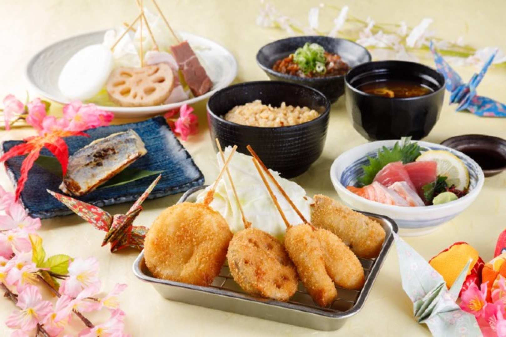 Savor the essence of Osaka with delicious fried skewers takoyaki and okonomiyaki all while enjoying the stunning scenery near the iconic Tsutenkaku Tower. A true culinary experience awaits.