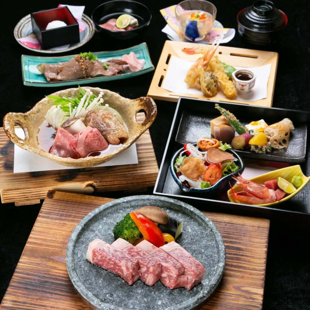 Experience the elegance of Matsusaka beef dining with a breathtaking city view perfect for special gatherings or a memorable night out in Osaka's Umeda district.