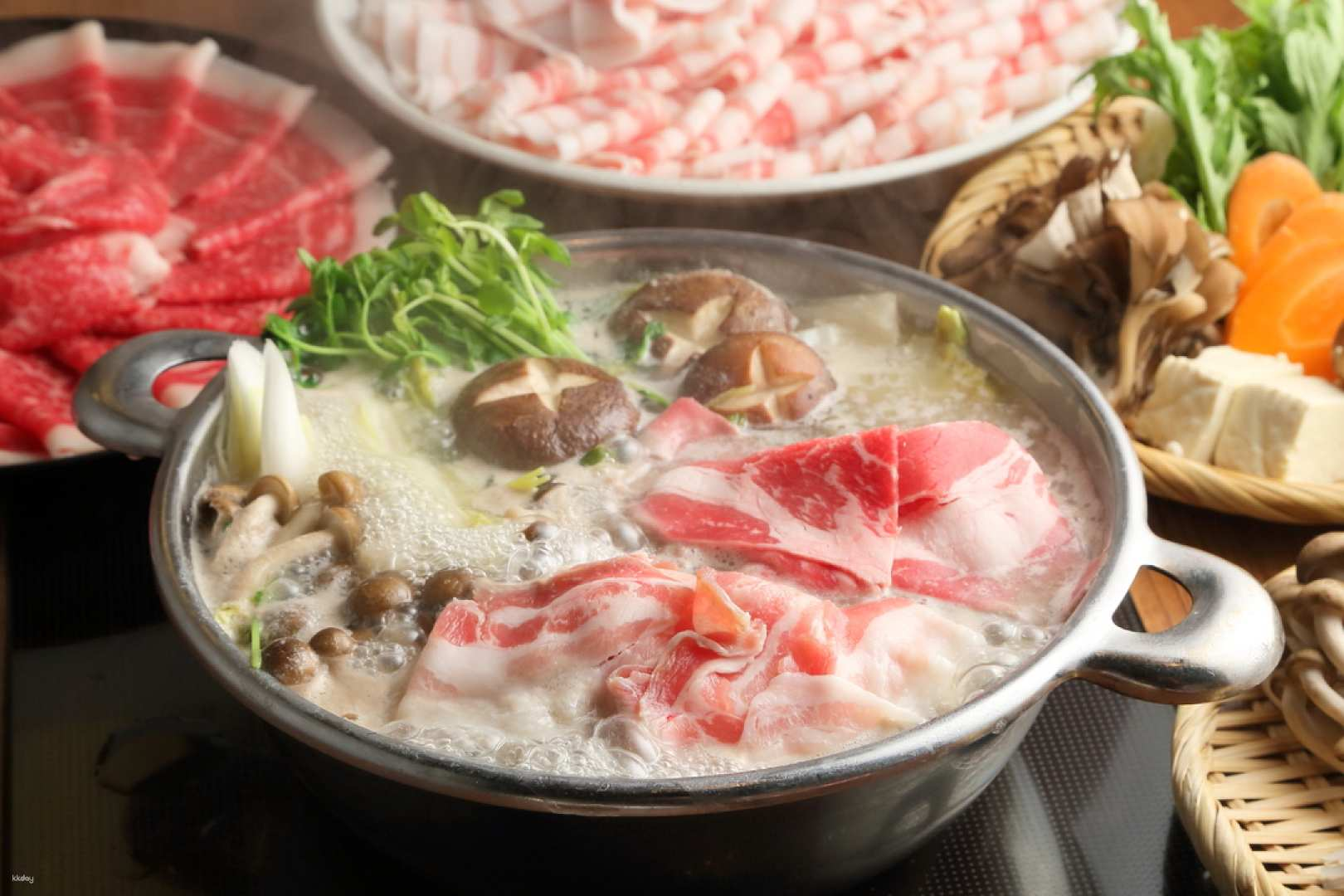 Savor the rich flavors of shabu-shabu and sukiyaki featuring premium Kobe beef and fresh vegetables just minutes from Namba Station. A culinary delight awaits in Osaka!