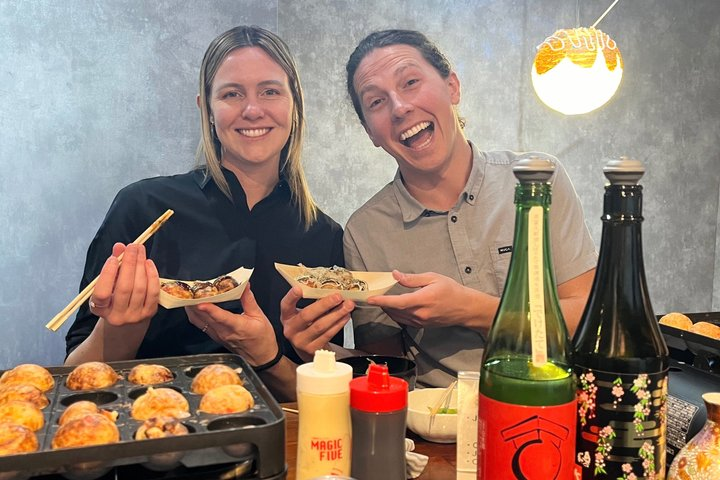 Osaka Sake Tasting & Takoyaki Cooking Experience - Photo 1 of 9