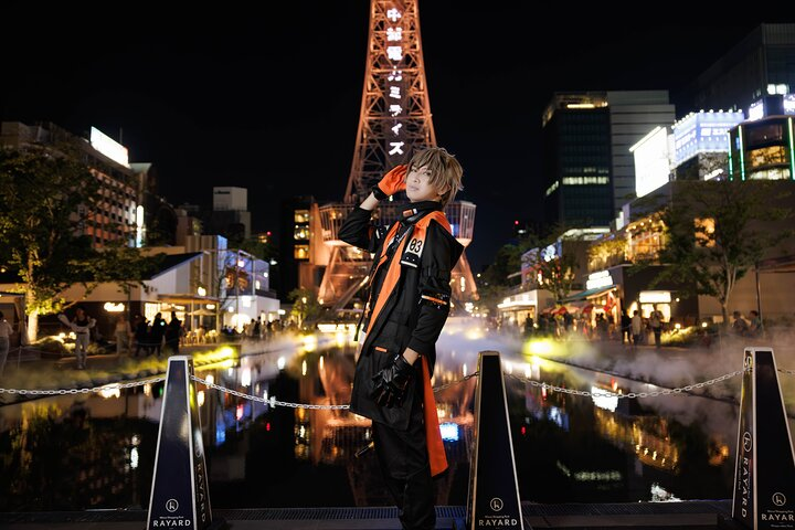 Experience the magic of Nagoya at night as your cosplay comes to life against the stunning backdrop of iconic landmarks creating unforgettable memories captured by skilled photographers.