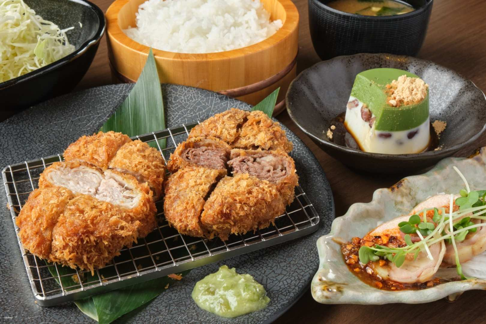 Dive into an unforgettable dining experience at Kimukatsu where 25 layers of tender mille-feuille tonkatsu await perfectly paired with Koshihikari rice for a true taste of Japan.