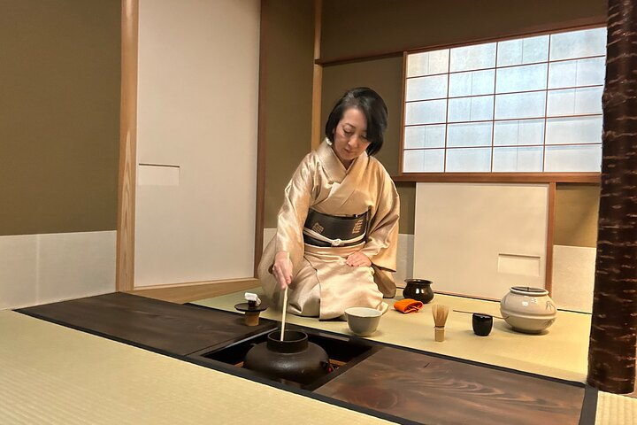 Tea ceremony demonstration and tea making