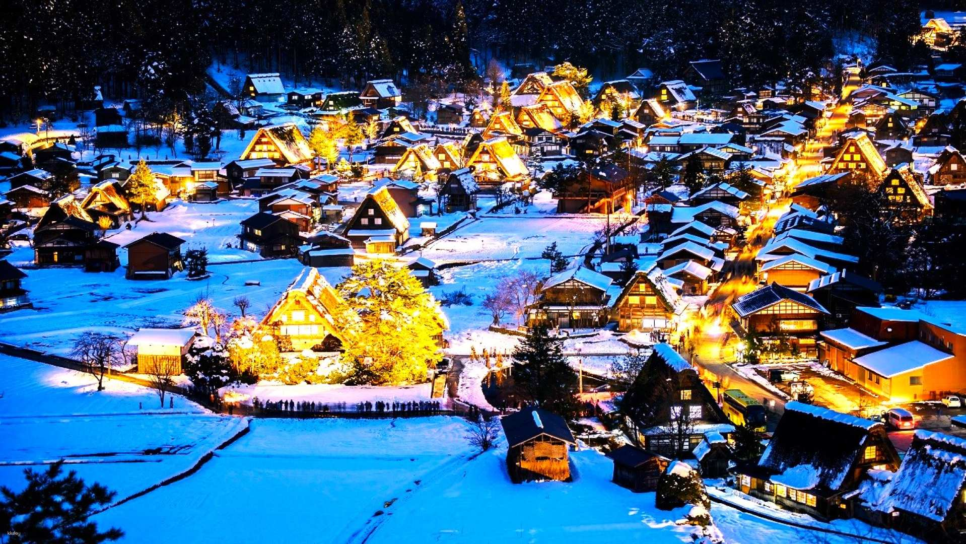 [Shirakawa-go Light Festival] Snow Viewing & Wagyu Tasting 2-Day Tour | Nagoya, Kenrokuen Garden (Snow Suspension), Gero Onsen (Sarubo Shichifuku Shrine, Free Foot Bath), Takayama Morning Market, Omicho Market - Photo 1 of 9
