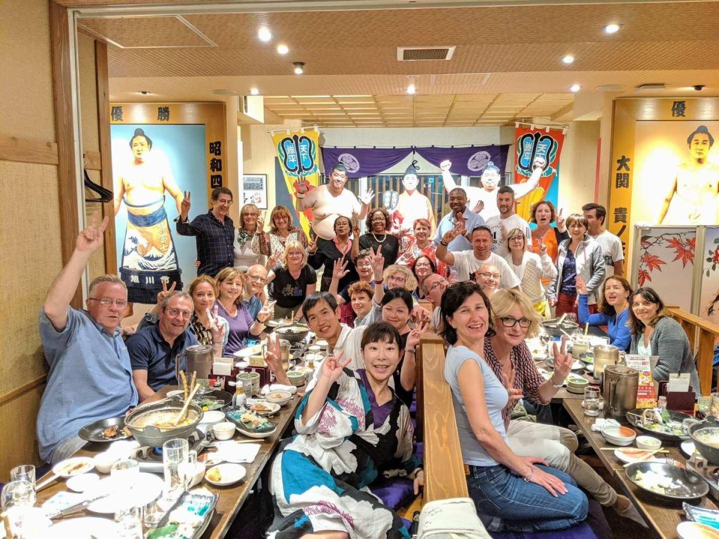 Experience the unique blend of culture and cuisine as former sumo wrestlers guide you through a delightful sumo hot pot feast surrounded by fellow enthusiasts celebrating Japan's rich traditions.