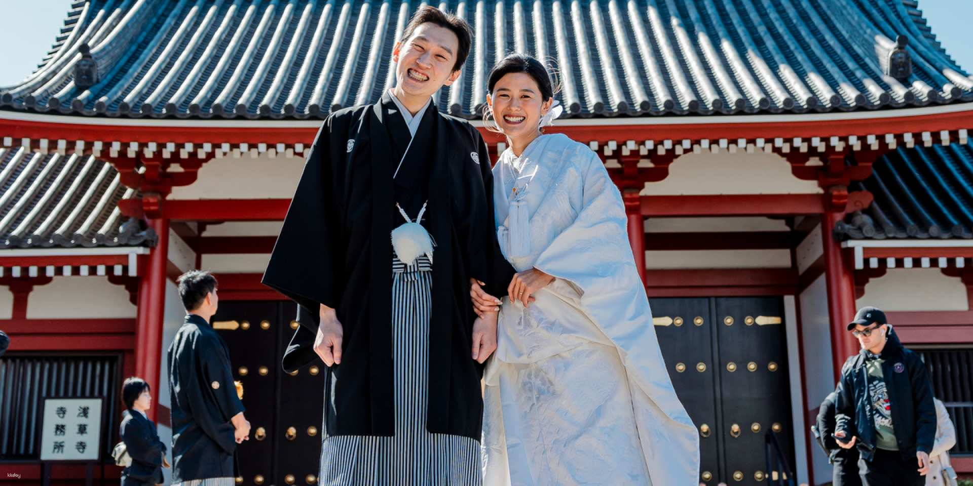 Experience the charm of Asakusa while dressed in traditional bridal attire creating lasting memories with a rickshaw ride and stunning photo opportunities near iconic landmarks.