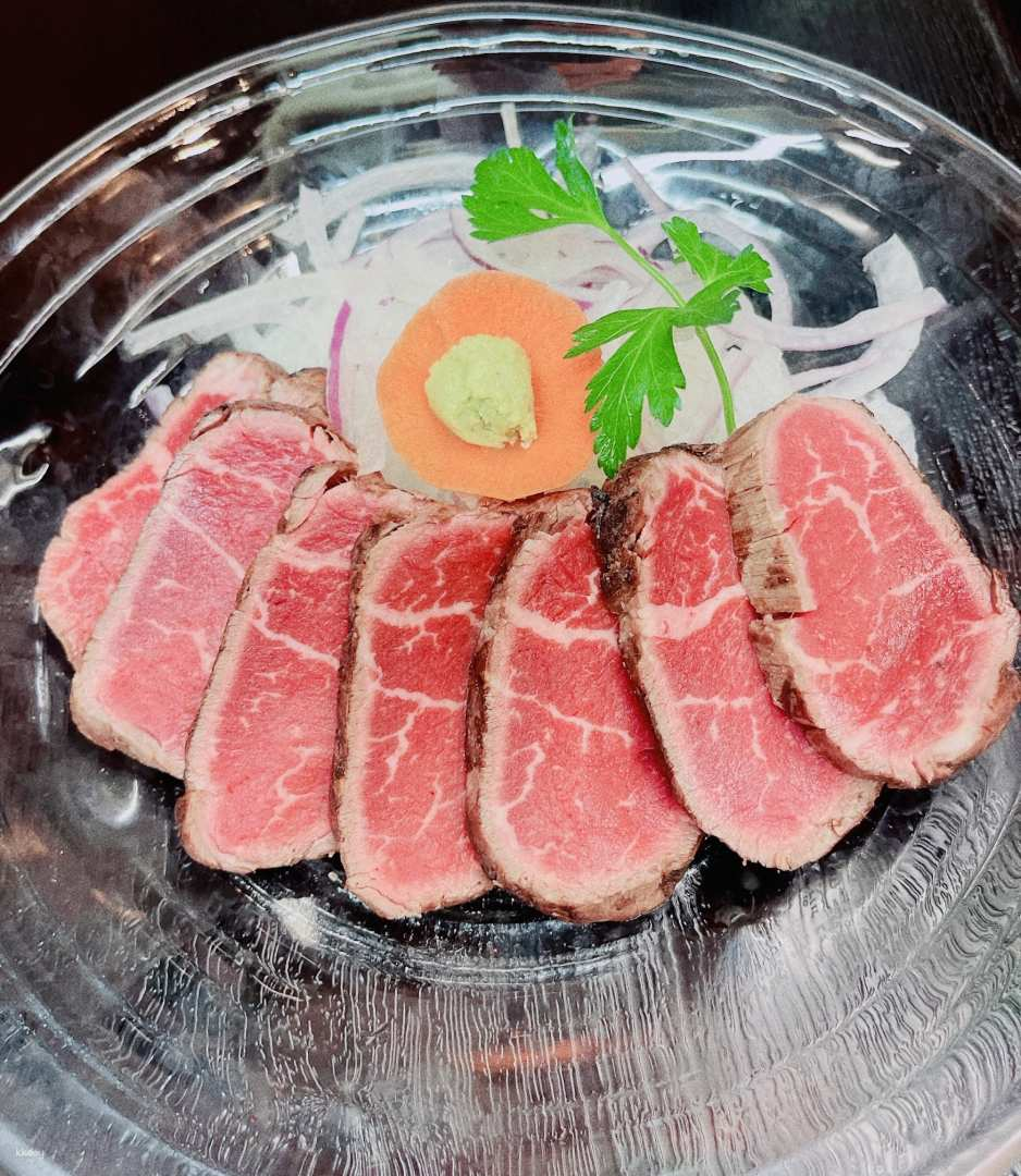 Savor exquisite A5 and A4 Yonezawa beef at Wagyu Steak Wakuni where culinary excellence meets a convenient Tokyo location just steps away from Ryogoku Station.