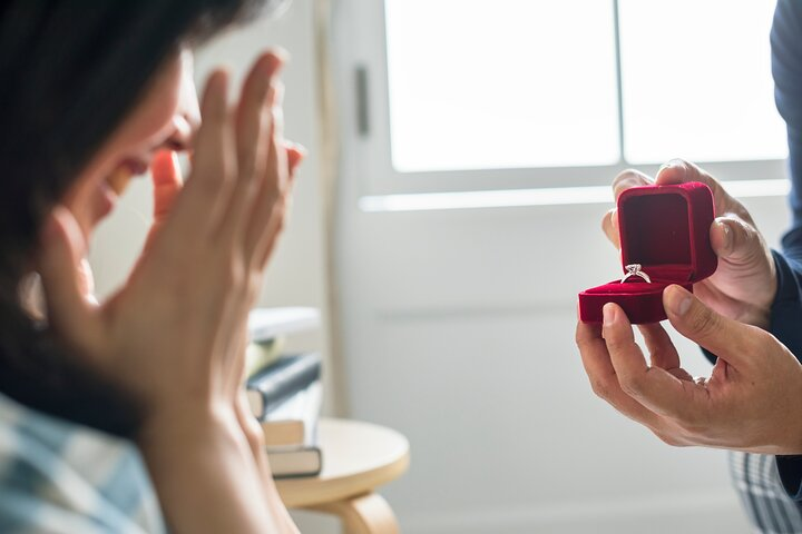 A heartfelt moment unfolds as a surprise proposal captures the essence of love in a beautifully curated setting creating lasting memories amidst Japan's charm for travelers seeking romance.