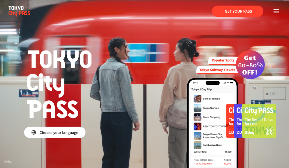 Tokyo TOKYO CITY PASS Subway + Attractions Pass 1-Day/2-Day/3-Day Pass - Photo 1 of 10