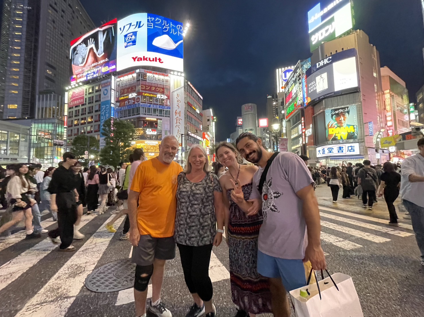 Experience the lively energy of Shibuya’s iconic crossing while sampling traditional Japanese dishes surrounded by stunning neon lights and the bustling city life that defines Tokyo.