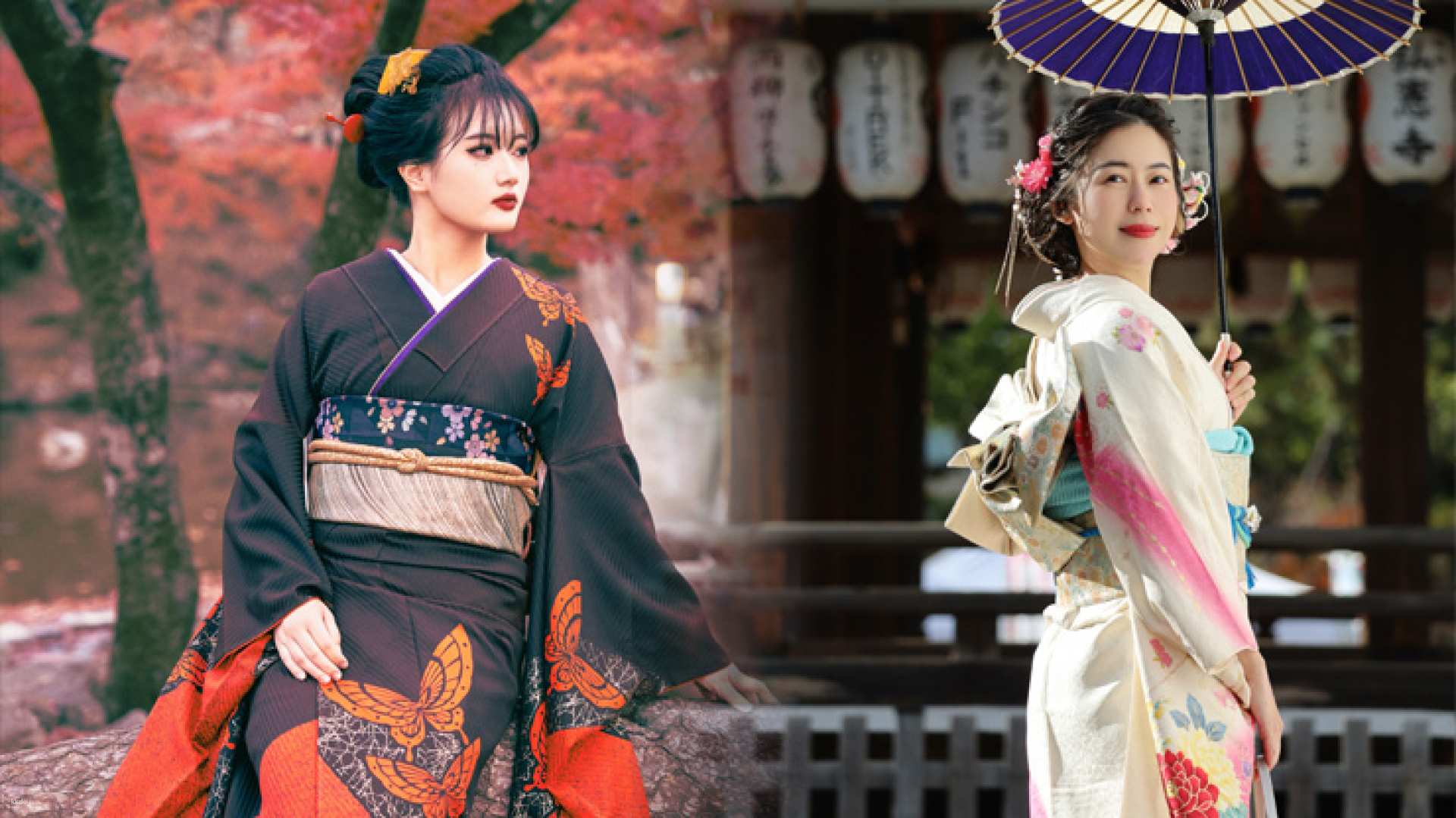 Immerse in Japanese tradition while strolling near Yasaka Shrine. Rent exquisite kimonos and yukatas perfectly complementing the stunning scenery and cultural wonders of Kyoto. Capture unforgettable moments with ease.