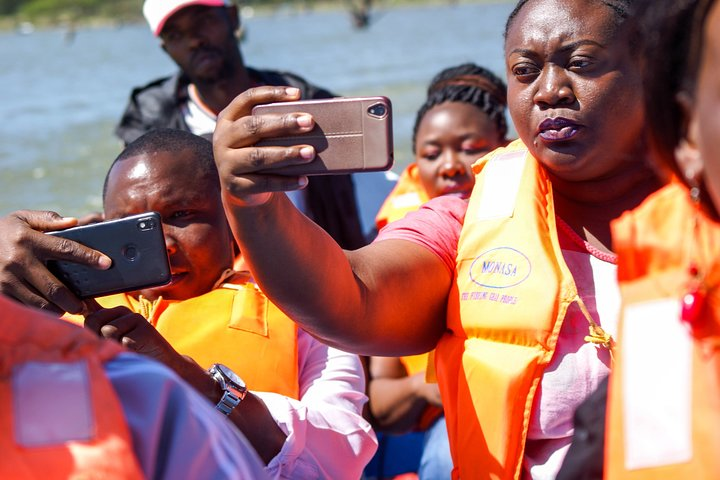 R.G.S Alumni during boat ride in Naivasha
