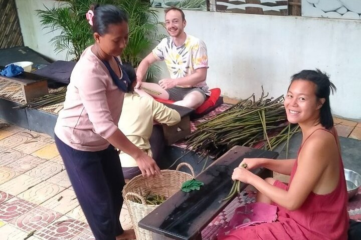 Immerse yourself in the unique process of crafting lotus textiles while enjoying hands-on experiences alongside local artisans. Discover the beauty of sustainable practices in a serene setting.