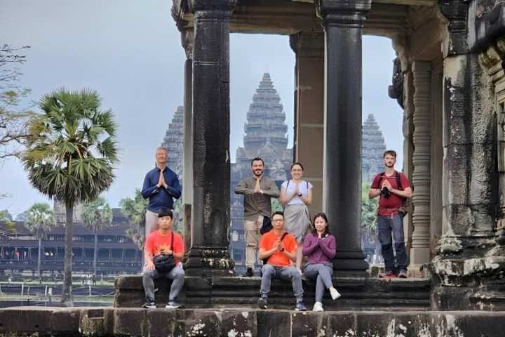 A greeting guesture from Angkor Wat temple