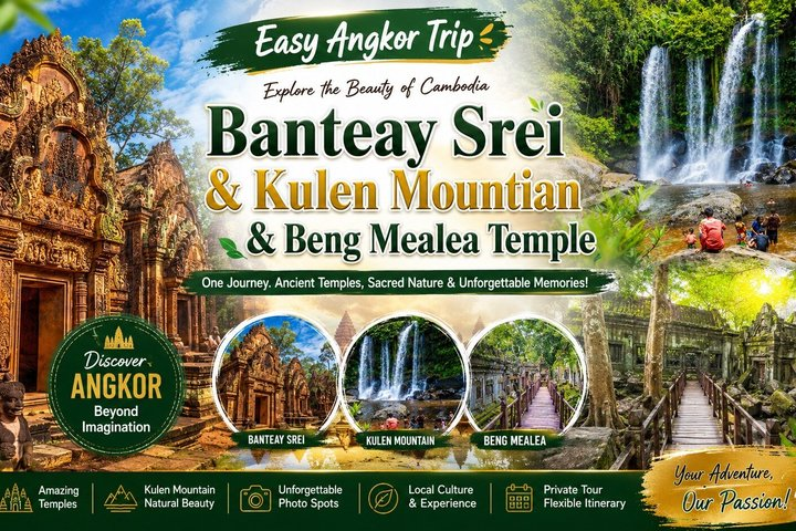 Banteay Srei Kulen Mountain Beng Mealea Private Tour - Photo 1 of 25