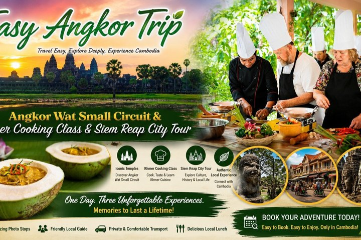 1 Day Private Siem Reap City Tour & Khmer Cooking Class - Photo 1 of 25