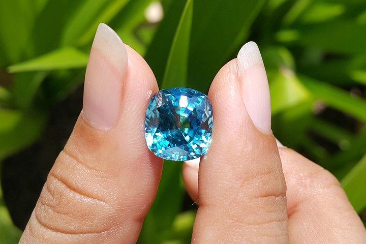 Blue Zircon from Cambodia