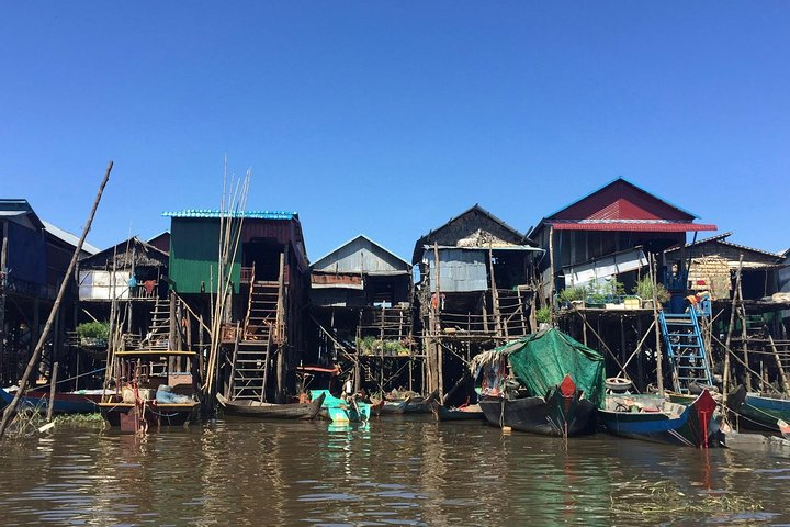 The flooded house in Kompong Phluk. 
