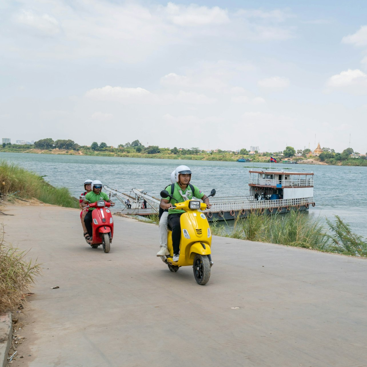 Phnom Penh: Half-Day Silk Island Vespa Tour + Transfers - Photo 1 of 9