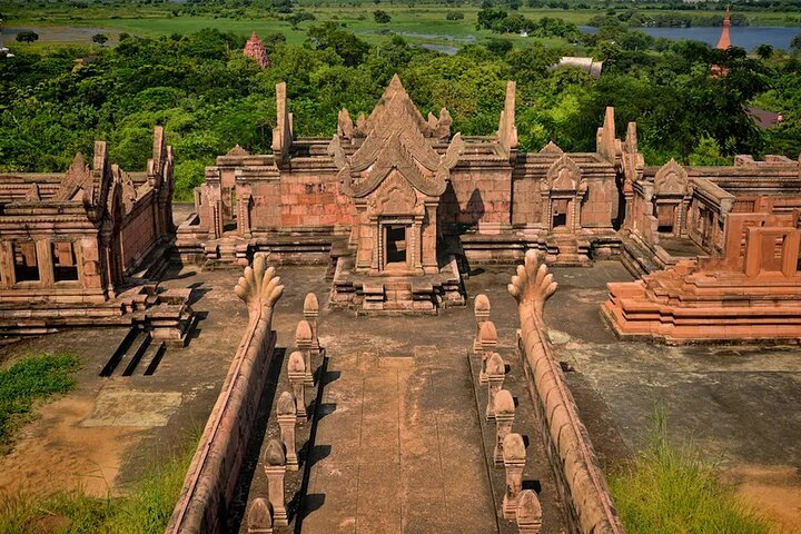 Experience the majestic Preah Vihear Temple perched atop a mountain offering breathtaking views of lush landscapes and rich history perfect for an adventurous journey into Cambodia's heritage.